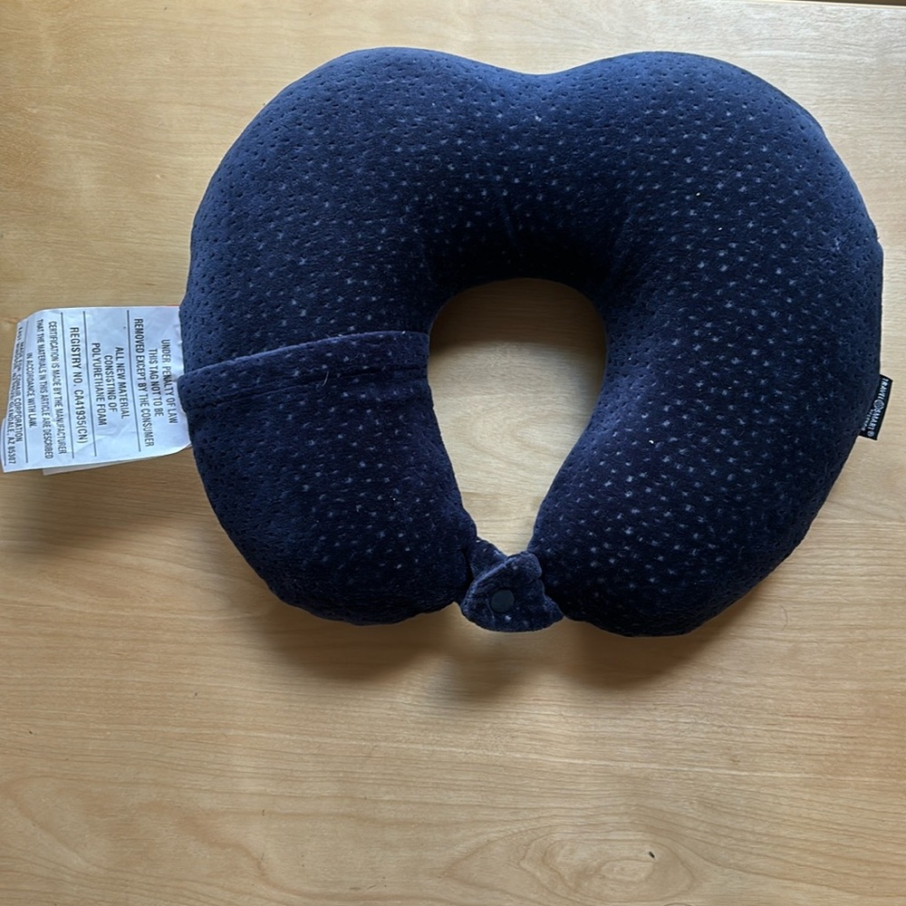 Conair Travel Smart blue neck pillow for air travel